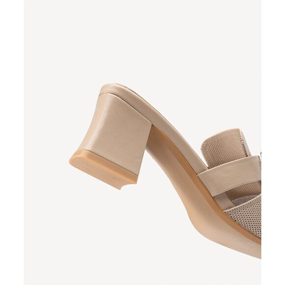 Newbella Mousse Fit Women's Heeled Mules - Apricot Pointed Toe Size 9 - Picture 2 of 6